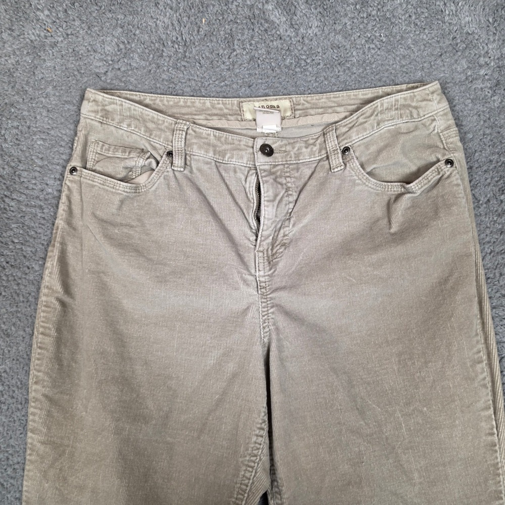 Sonoma Corduroy Pants Womens 12 Tan Excellent Bootcut Stretch Mid Rise - Picture 2 of 8